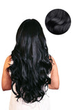 Jet Black Clip In Hair Extensions